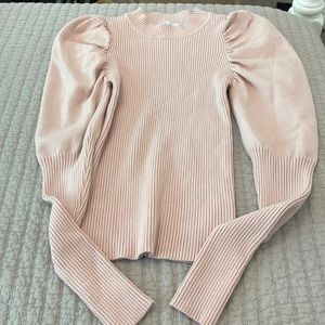 En Saison puffy sleeve pink sweater nwot